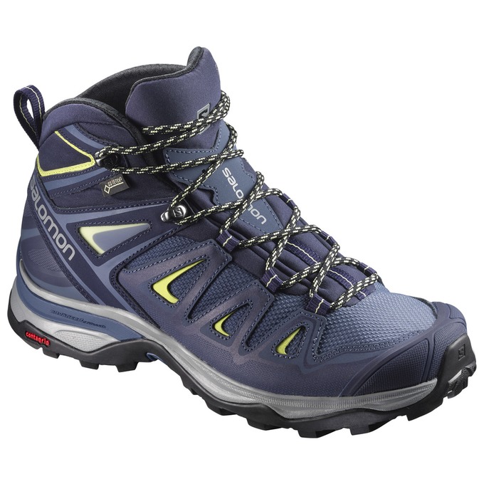 Salomon Singapore Womens Hiking Shoes - X ULTRA 3 MID GTX® W Deep Blue | 91762-RTOY